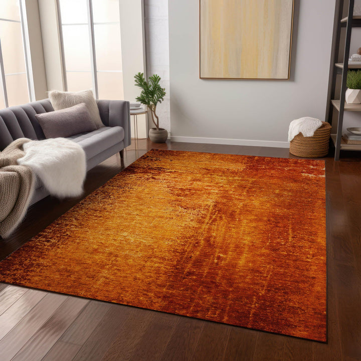 Addison Rugs Chantille ACN554 Orange 10' x 14 Indoor Outdoor Area Rug Stain - Diamond Home USA