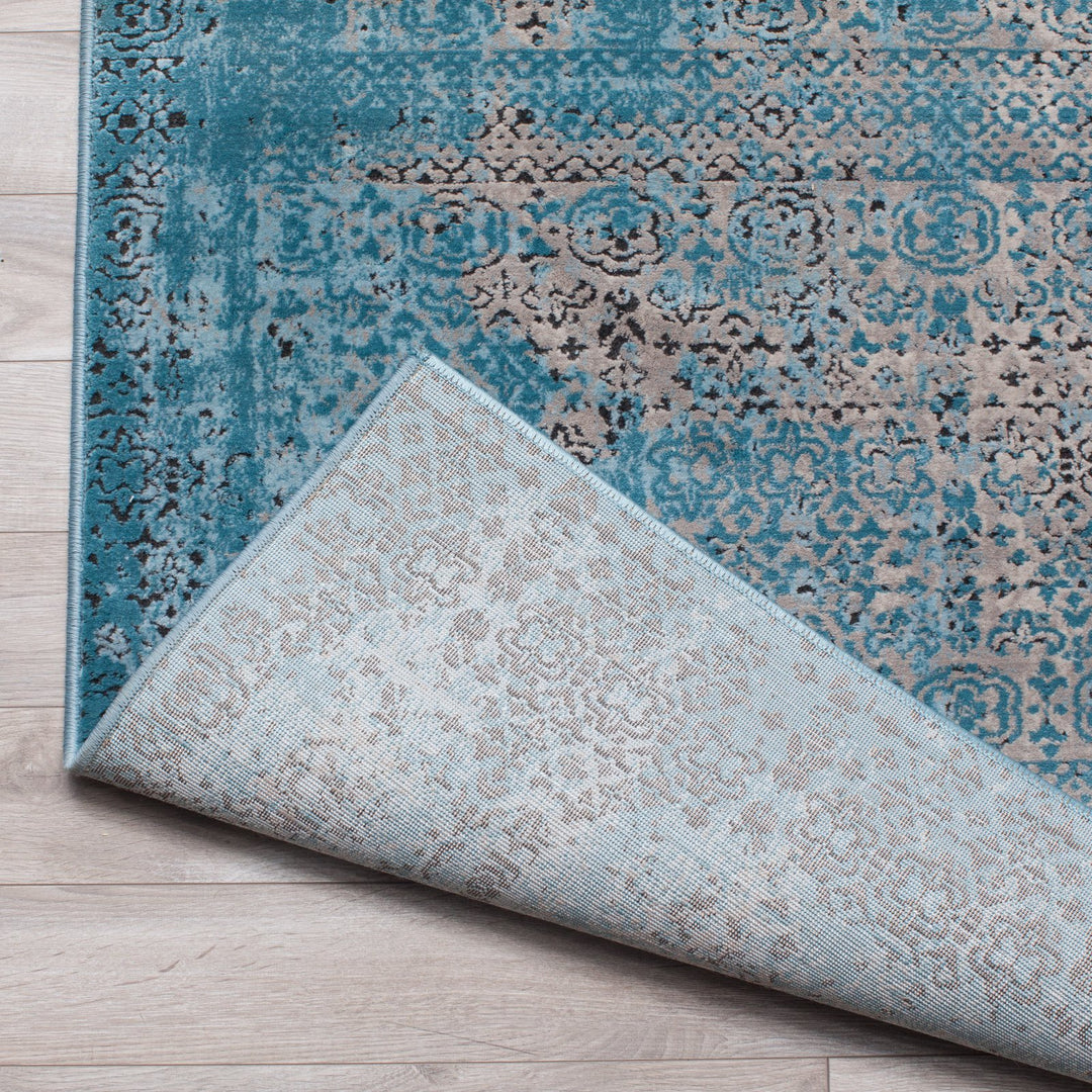 Nourison Karma Vintage Damask Latte 3'9" x 5'9" Area-Rug Easywashing Non - Diamond Home USA