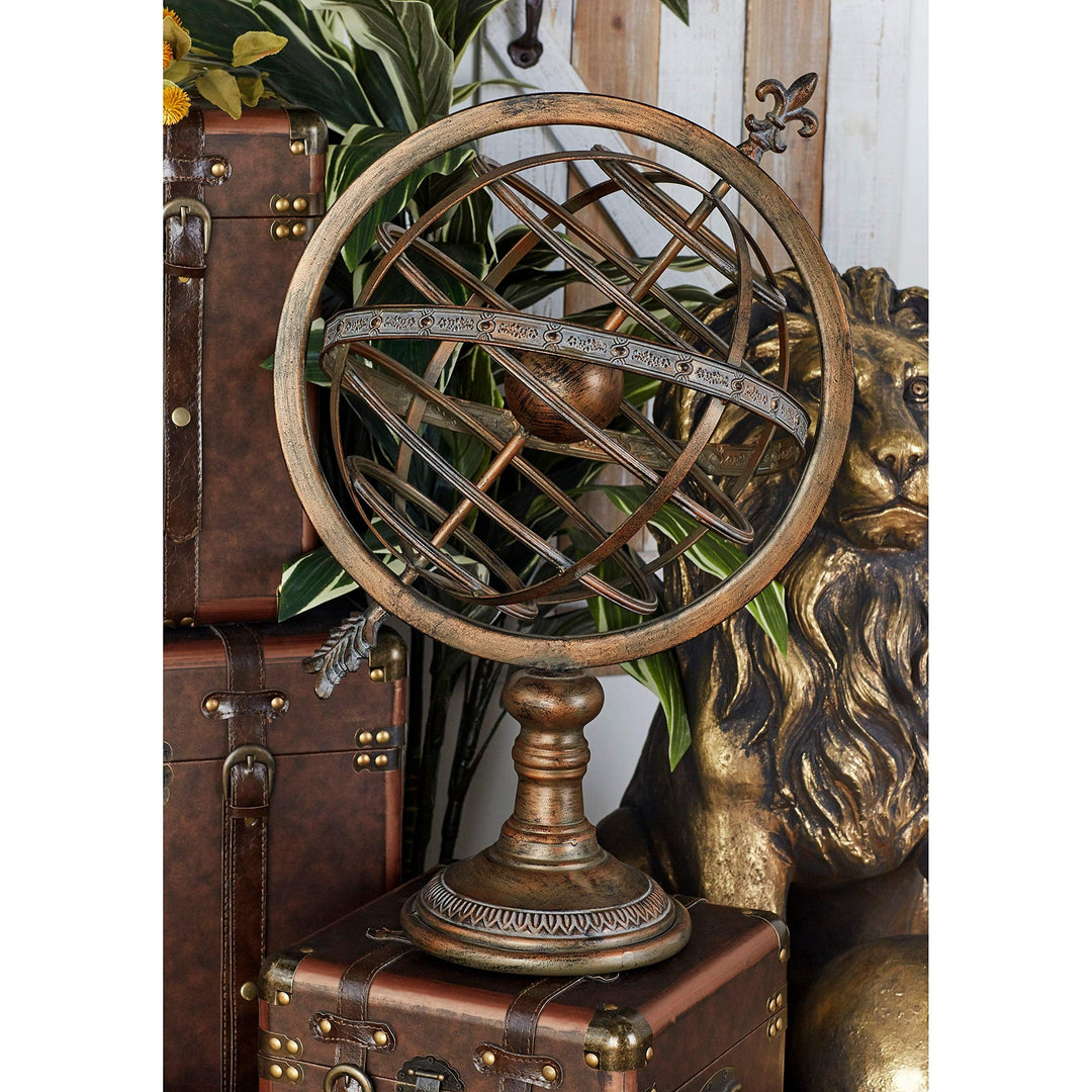 Metal Armillary Sphere Gold Traditional Iron