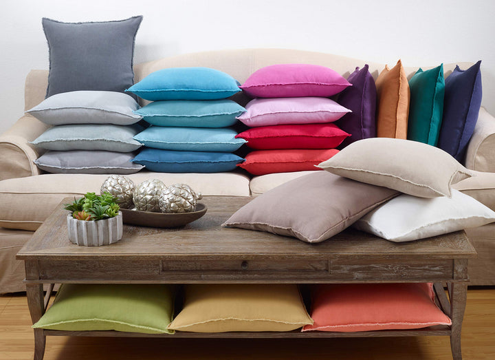 Fringed Design Down-Filled Throw Pillow
