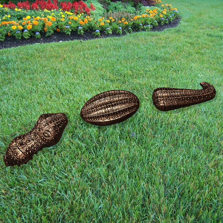Oakland Living Cast Aluminum Decorative Garden Gator Antique Bronze - Diamond Home USA