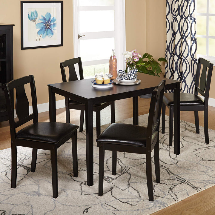 Target Marketing Systems Kaylee Modern Contemporary 5-Piece Dining Table Set Black - Diamond Home USA