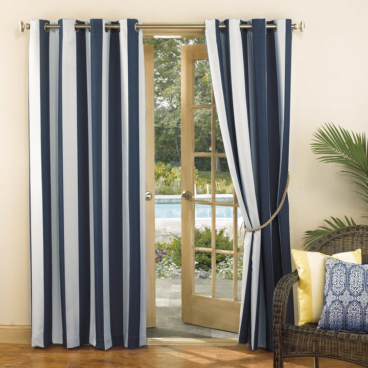 Sun Zero Valencia Cabana Stripe Indoor/ Outdoor Curtain Panel