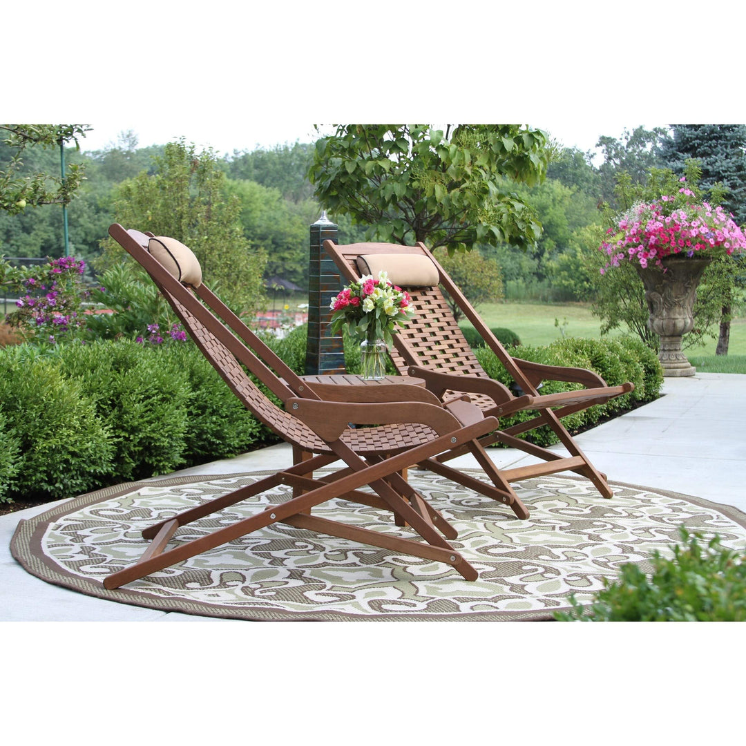 Eucalyptus Swing Lounger with Pillow Brown Stained - Diamond Home USA