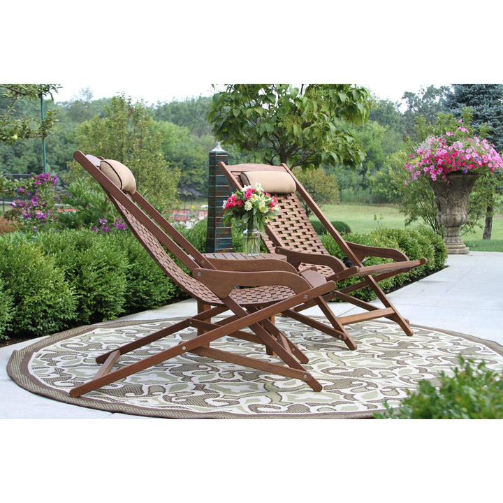 Eucalyptus Swing Lounger with Pillow Brown Stained - Diamond Home USA