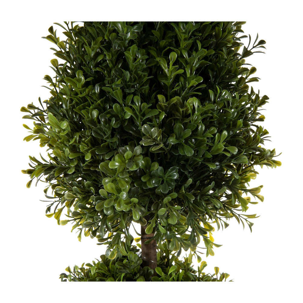 Spring Boxwood Ball Cone Topiary 34" Green Plastic - Diamond Home USA