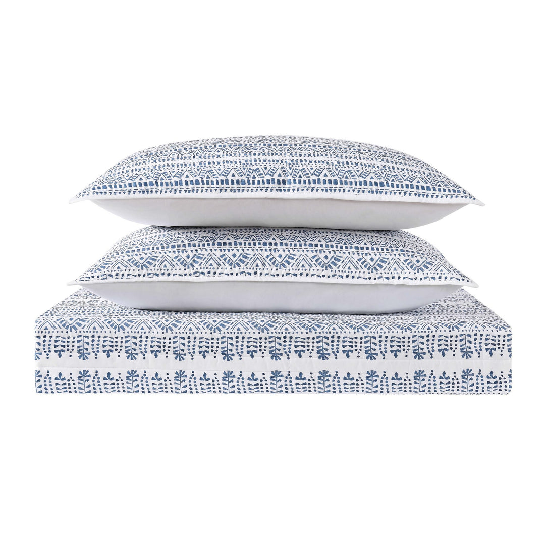 Oceanfront Resort QS2358TXL-2300 2 Piece Reef Point Printed Quilt Set Twin XL - Diamond Home USA