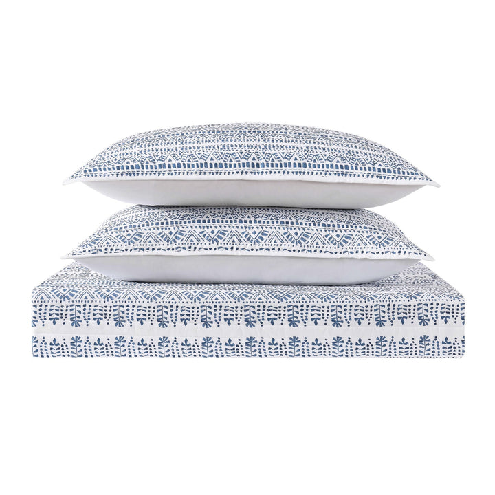 Oceanfront Resort QS2358TXL-2300 2 Piece Reef Point Printed Quilt Set Twin XL - Diamond Home USA