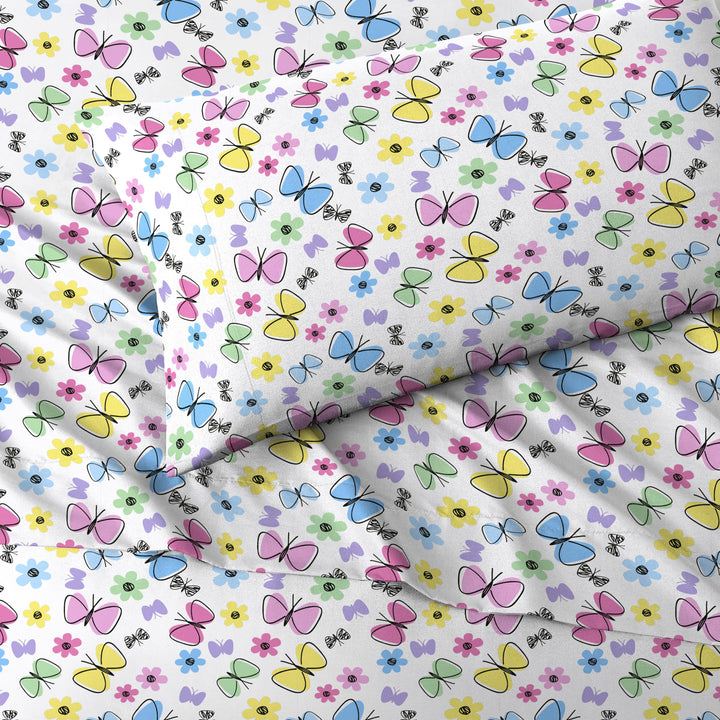 Dream Factory Kids Sheet Set Lightweight Microfiber Bed Sheets Super Soft Easy Twin - Diamond Home USA