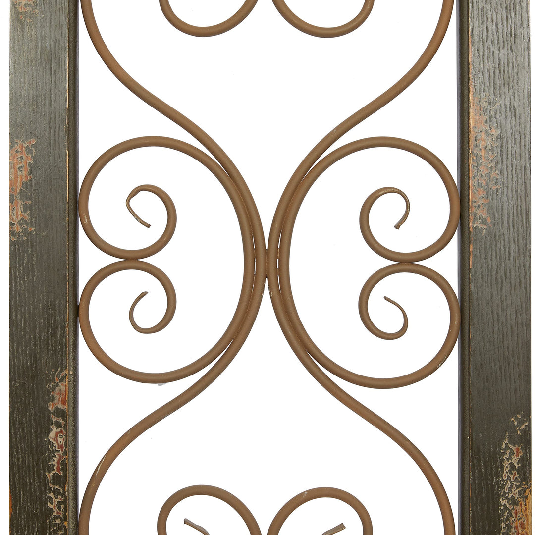 Brown Iron Rustic Wall Ornamental 48 X 15 1 Brushed - Diamond Home USA