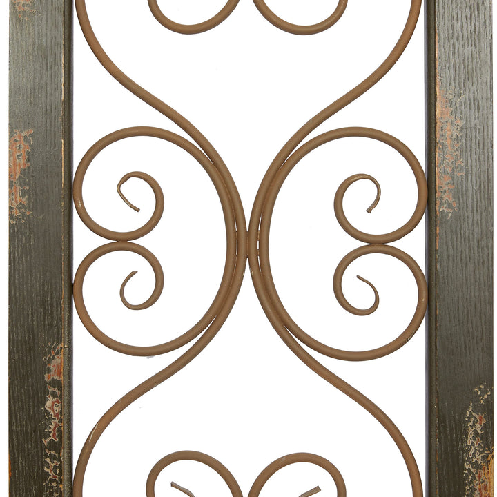Brown Iron Rustic Wall Ornamental 48 X 15 1 Brushed - Diamond Home USA