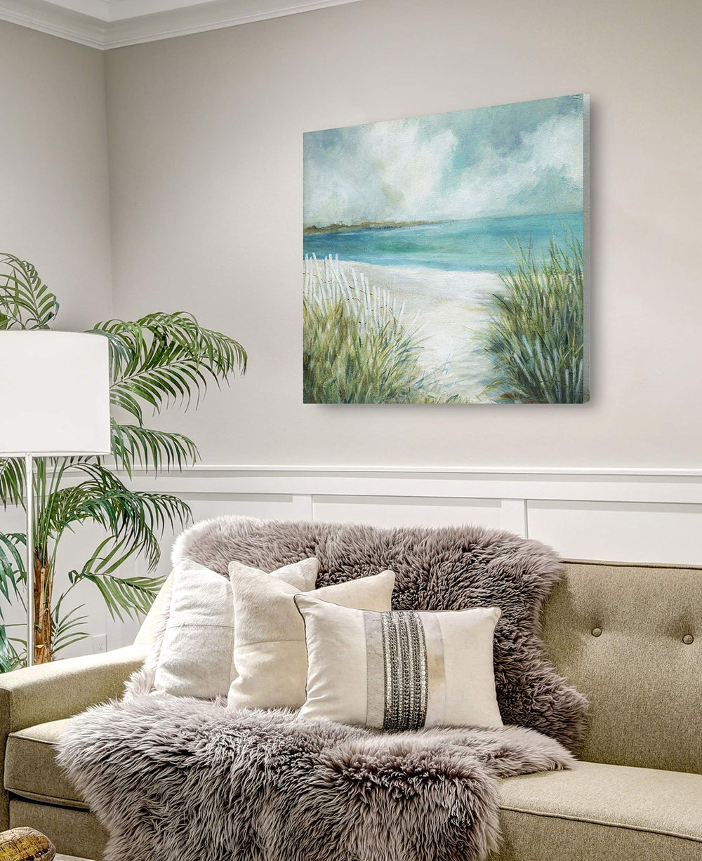 Wexford Home Coastal Fences-Gallery Wrapped Canvas Art Print 16x16 - Diamond Home USA