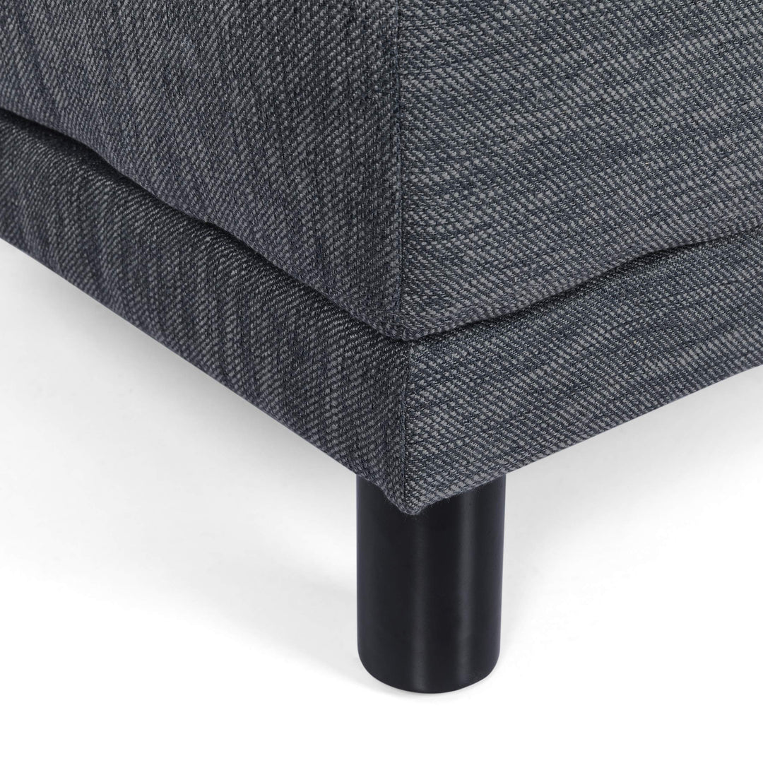 Christopher Knight Home Hyland Chaise Lounge Charcoal + Black - Diamond Home USA