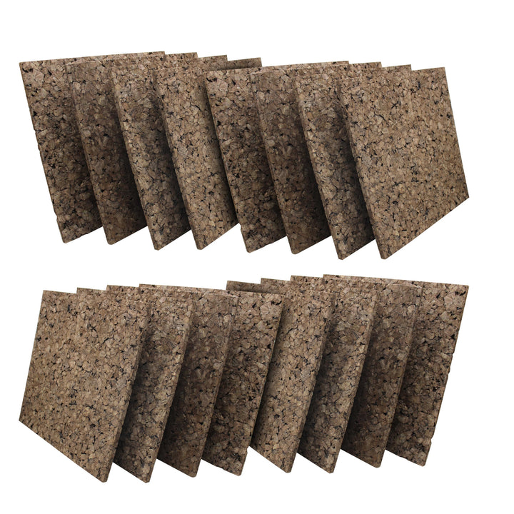 Flipside Products 12" x 12" x 9.5MM Thick Dark Brown Cork ares Wall Tiles
