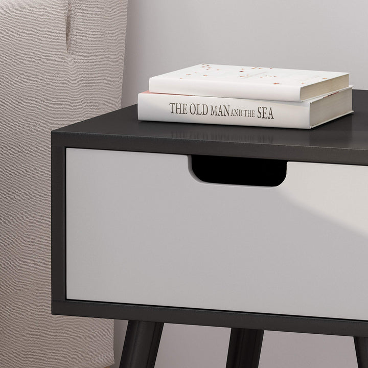 Christopher Knight Home Leila End Table Black White 15.5 in x 15.5 in x 16.75 in - Diamond Home USA