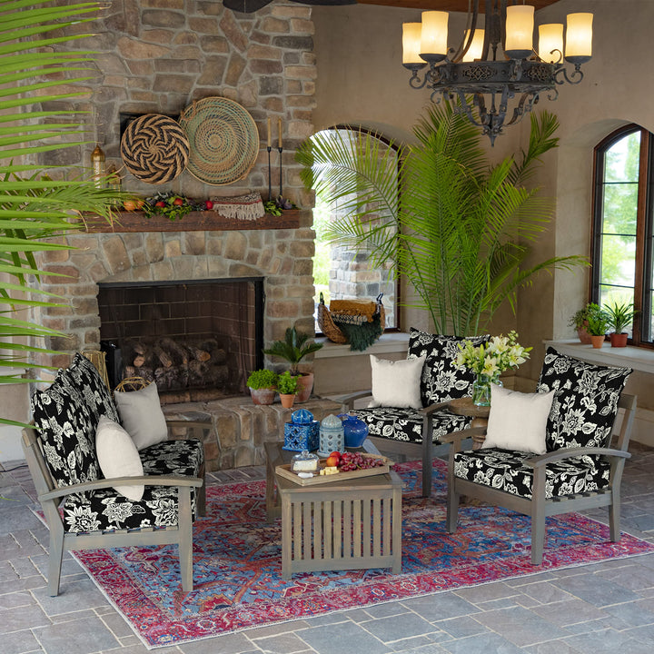 Arden lections Outdoor Deep at t 24 x 24 Rain-Proof Fade Resistant Deep - Diamond Home USA