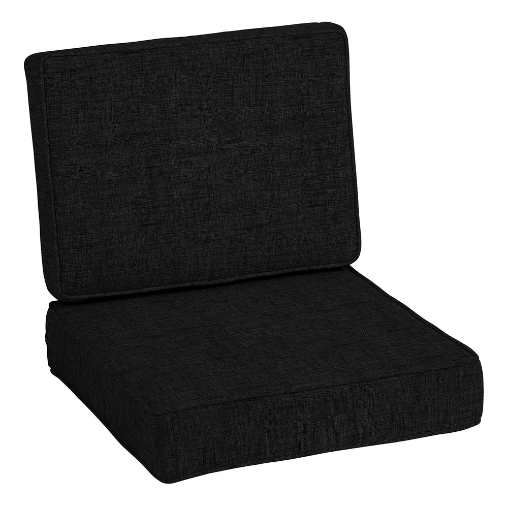 Arden Selections Prom Essentials Outdoor Deep Seating Cushion Set 24 x 24 Black Leala
