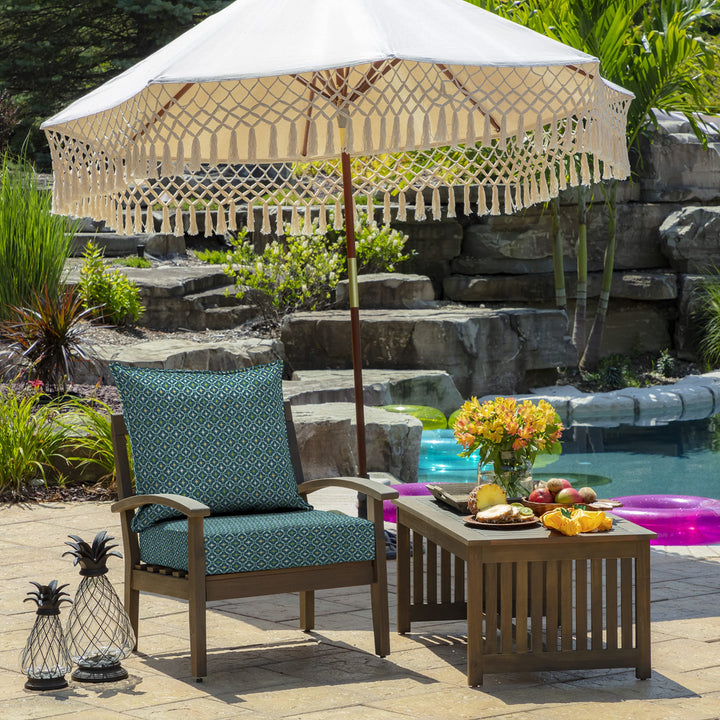 Arden Selections Outdoor Deep Seat Cushion Set 24 x 24 Water Repellant Fade - Diamond Home USA