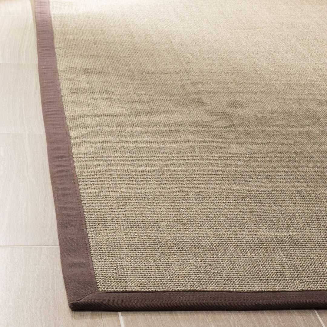 SAFAVIEH Natural Fiber Collection Area Rug - 5' x 8' Sage & Brown Border Sisal - Diamond Home USA