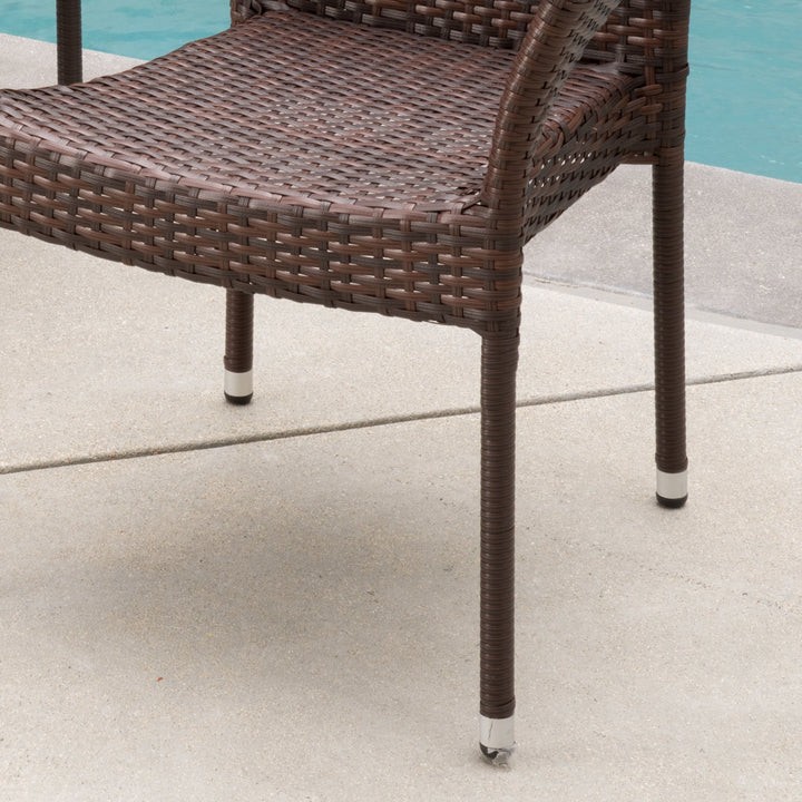 Christopher Knight Home Cliff Outdoor Wicker Chairs 2-Pcs Set Multibrown - Diamond Home USA
