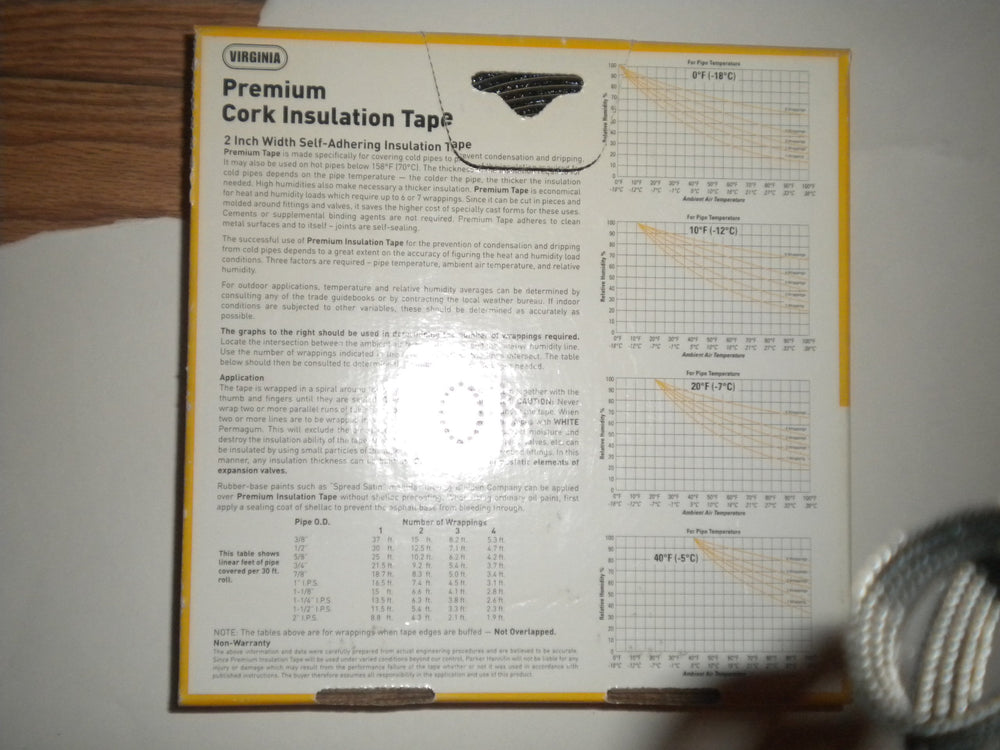 Virginia Premium Cork Insulation Tape - Diamond Home USA