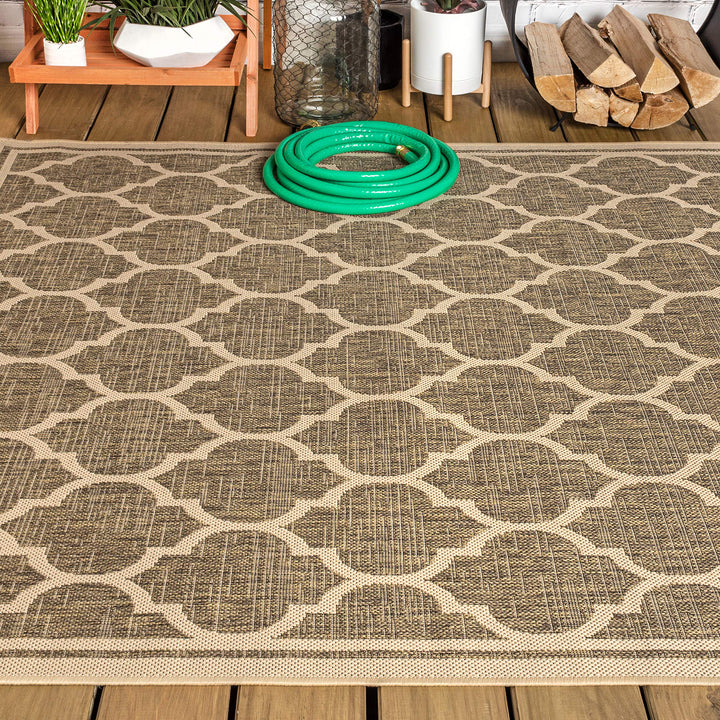 JONATHAN Y Zinnia Moroccan Trellis Textured Weave Indoor/Outdoor Area Rug