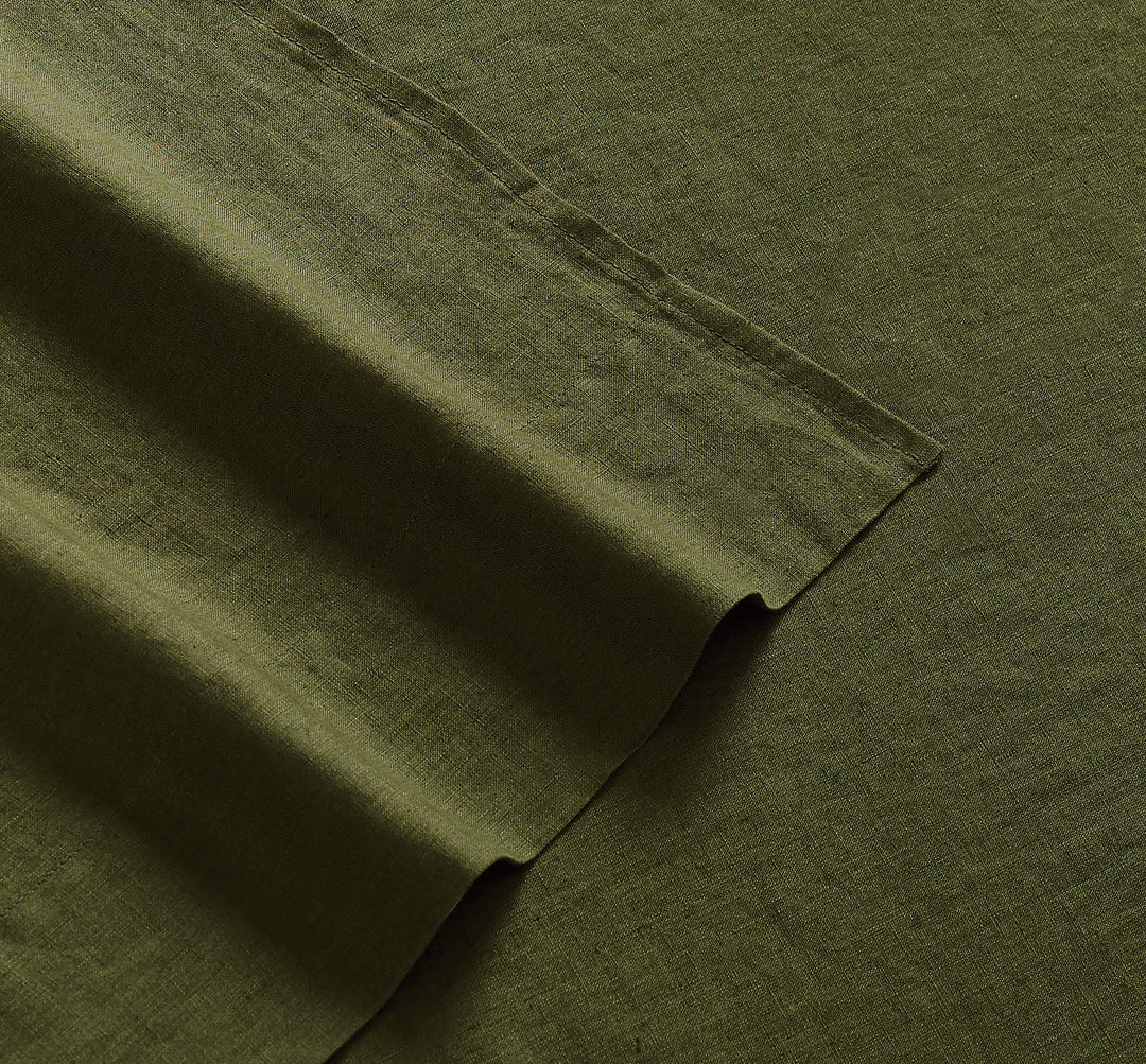 Brooklyn Loom 100% Natural Flax Linen 4-Piece Bed Sheet Set