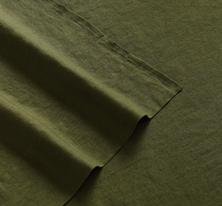 Brooklyn Loom 100% Natural Flax Linen 4-Piece Bed Sheet Set