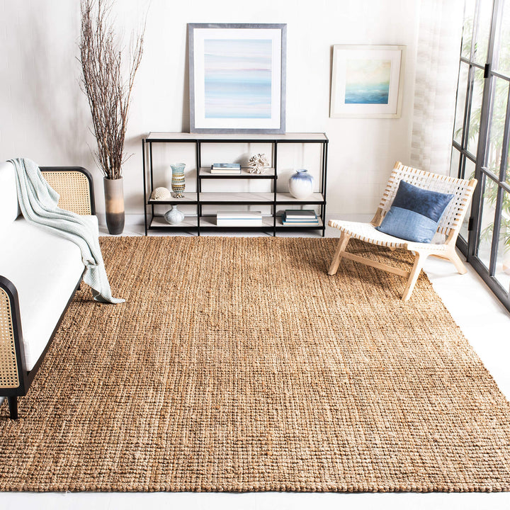 SAFAVIEH Natural Fiber Collection Area Rug - 6' Square Natural Handmade Chunky - Diamond Home USA