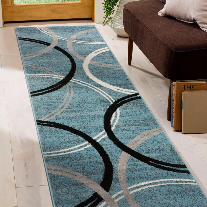 Rugshop Contemporary Abstract Circles Design Area Rug