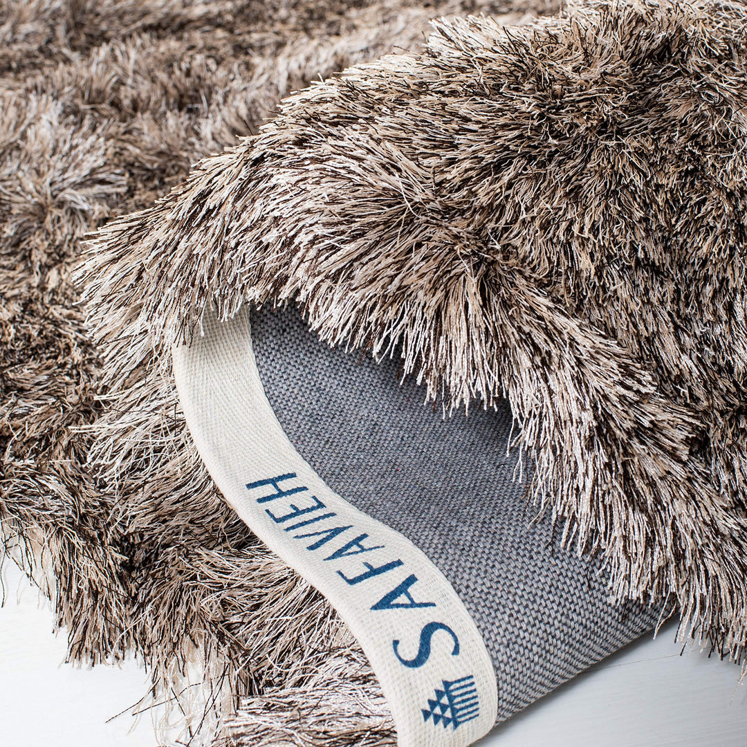 SAFAVIEH Paris Shag Collection Runner Rug - 2'3" x 12' Sable Handmade Silken - Diamond Home USA