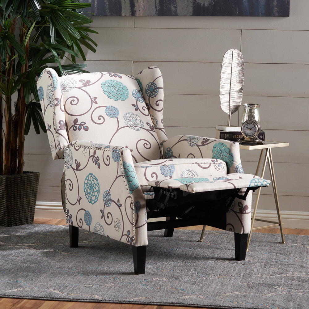 Christopher Knight Home GDFStudio Westeros Traditional Wingback Fabric - Diamond Home USA