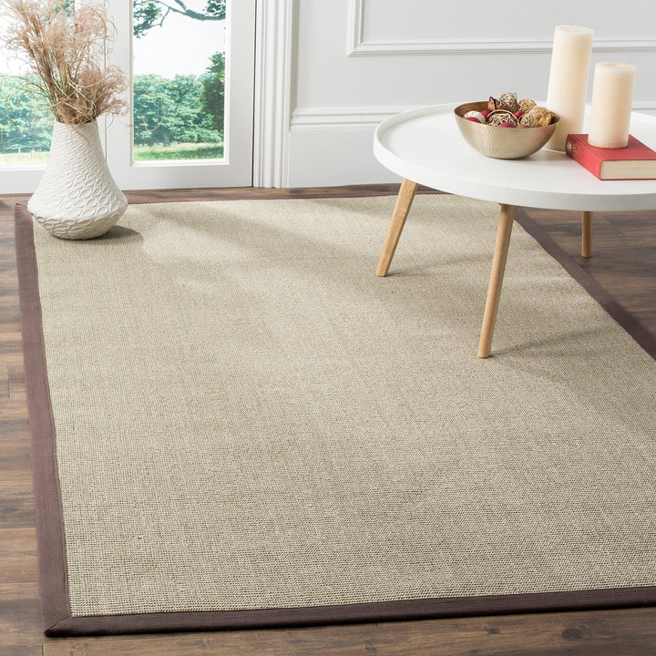 SAFAVIEH Natural Fiber Collection Runner Rug - 2' x 10' Marble & Grey Border - Diamond Home USA