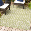 JONATHAN Y SMB108N-9 Ourika Moroccan Geometric Textured Weave Indoor Outdoor 9 X 12 - Light Green/Cream