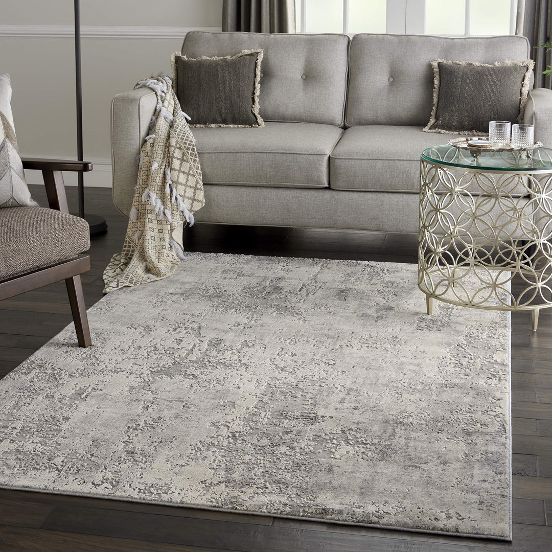 Nourison Rustic Textures Rustic Grey/Beige 3'11" x 5'11" Area -Rug Easy - Diamond Home USA