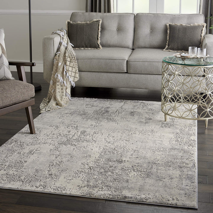 Nourison Rustic Textures Rustic Grey/Beige 3'11" x 5'11" Area -Rug Easy - Diamond Home USA