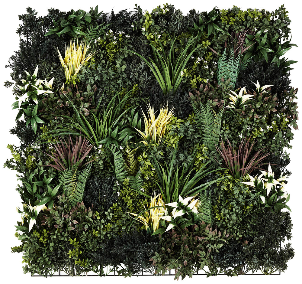 Nearly Natural 3ft. x 3ft. Greens & Fern Artificial Living Wall UV Resist - Diamond Home USA