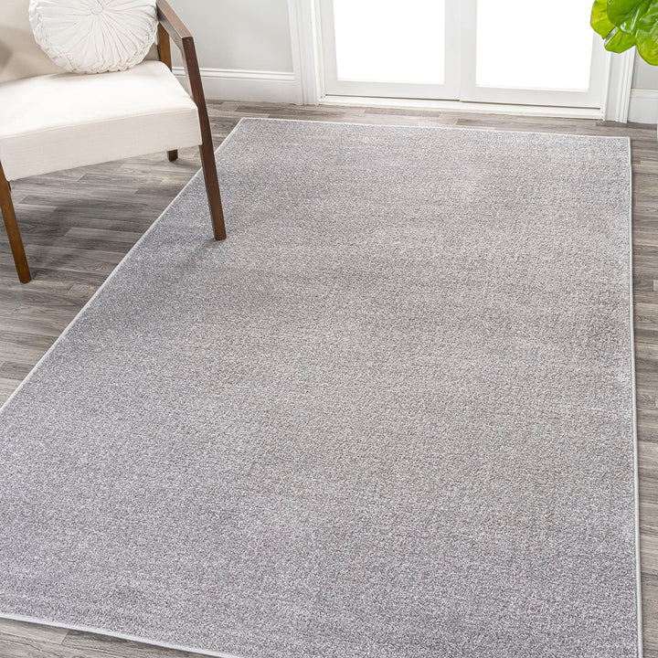 JONATHAN Y SEU100K-9 Haze Solid Low-Pile Indoor Area-Rug Coastal Bohemian 9 X 12 - Light Gray