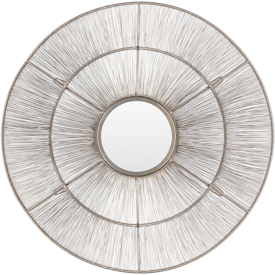 Modern Sunburst Mirror 36" h X 36" w 1.5" d Silver Contemporary Transitional - Diamond Home USA