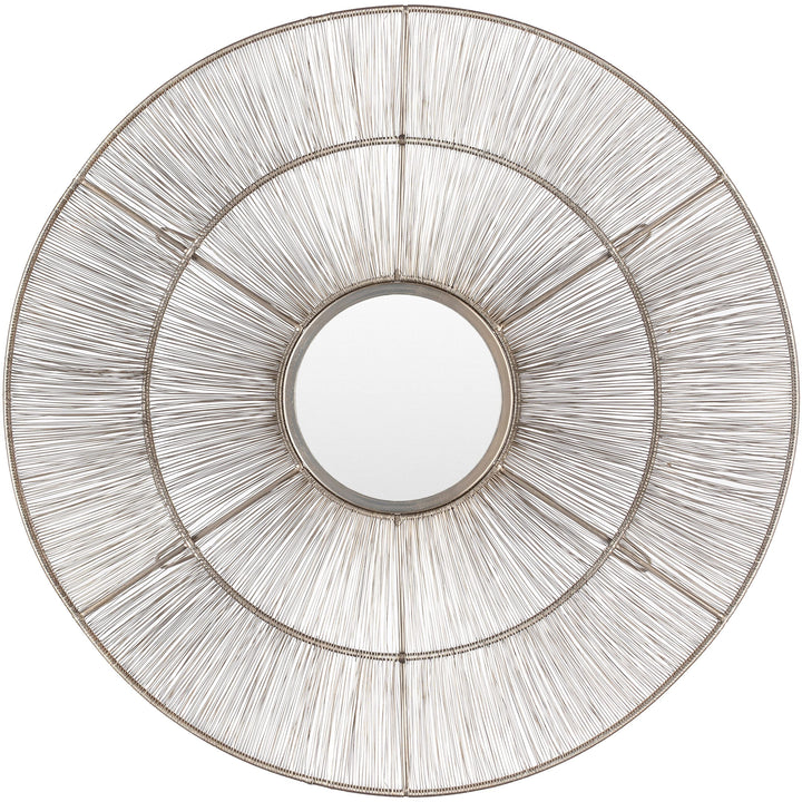 Modern Sunburst Mirror 36" h X 36" w 1.5" d Silver Contemporary Transitional - Diamond Home USA