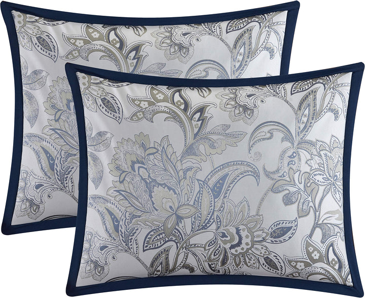 Stratford Park Emma 7-Piece Comforter Set California King Navy - Diamond Home USA