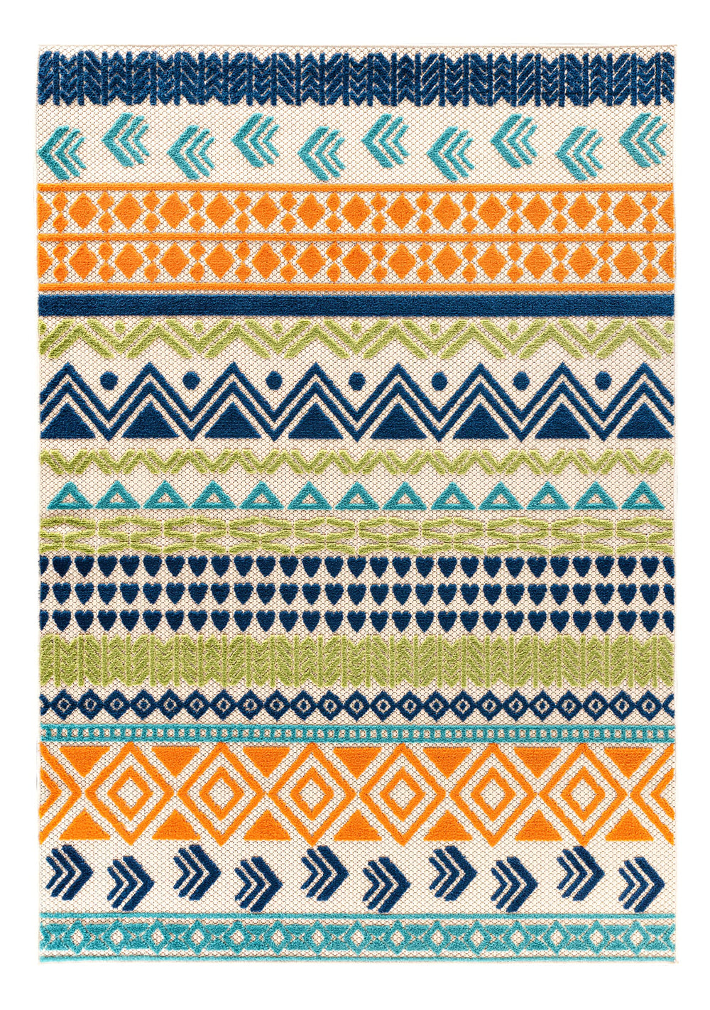 Rugshop Ronda Contemporary Bohemian Non-Shedding Easy Cleaning Patio Deck 2'x7' Runner - Diamond Home USA