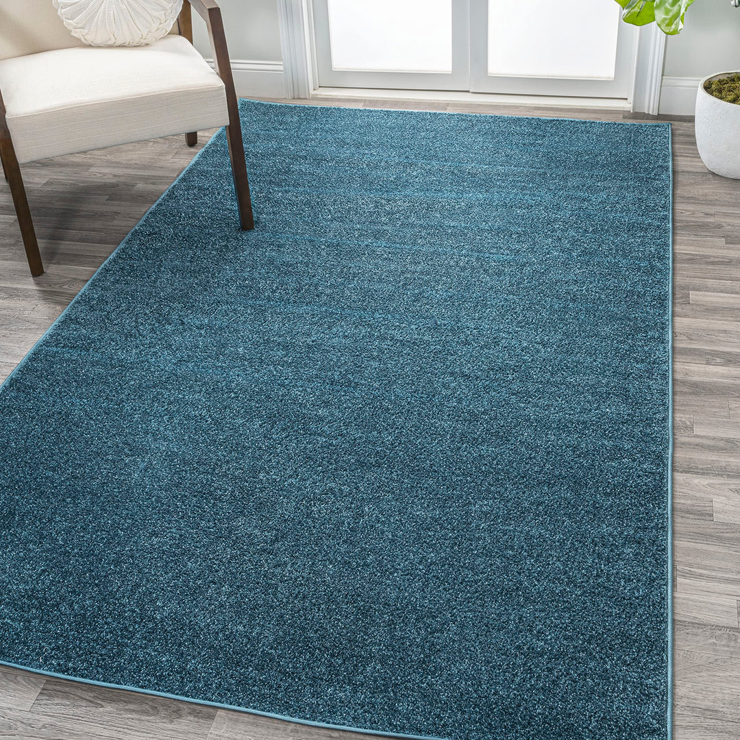 JONATHAN Y SEU100H-6 Haze Solid Low-Pile Indoor Area Rug Coastal Bohemian 6 X 9 - Turquoise