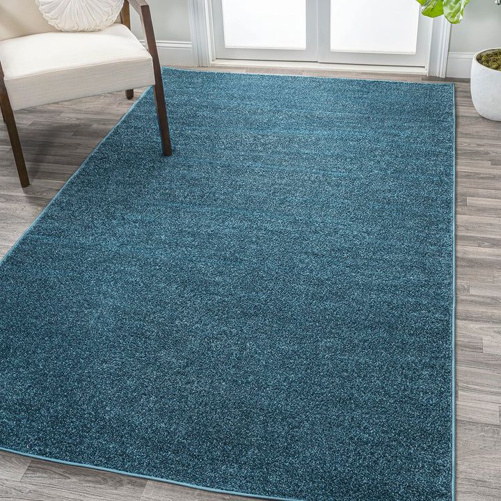 JONATHAN Y SEU100H-6 Haze Solid Low-Pile Indoor Area Rug Coastal Bohemian 6 X 9 - Turquoise