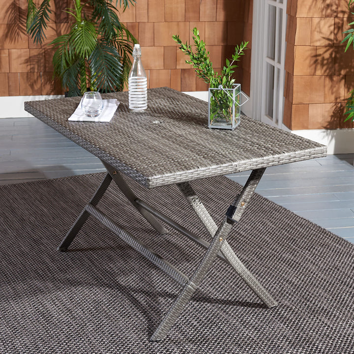 Safavieh PAT7503A Outdoor Collection Akita Rectangle Folding Table