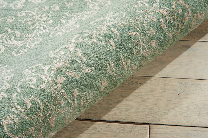 Nourison Tranquility Light Green Rectangle Area Rug 3-Feet Inches by 5-Feet - Diamond Home USA