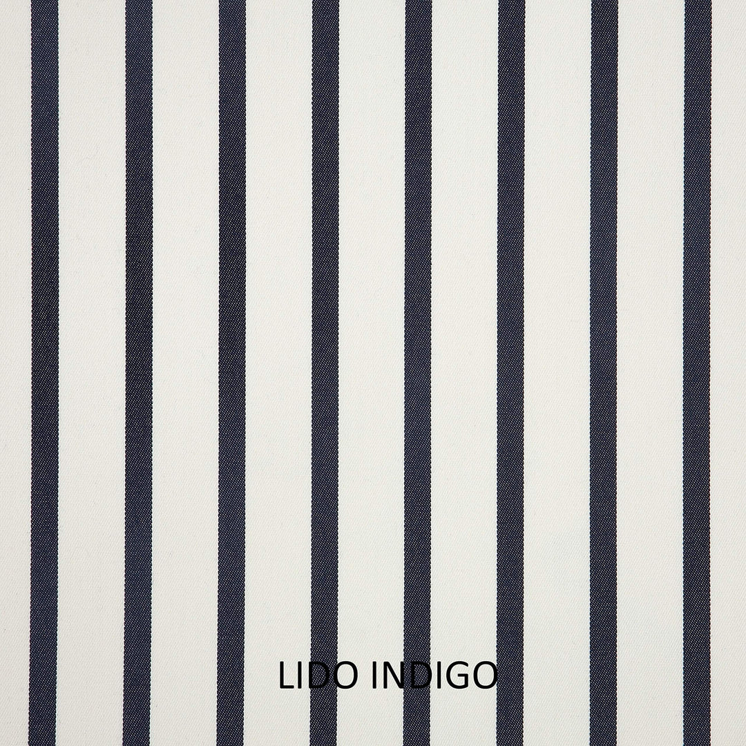 Indigo Indoor/Outdoor Corded Bench Cushion 40 in X 17 I Blue Red White triped - Diamond Home USA