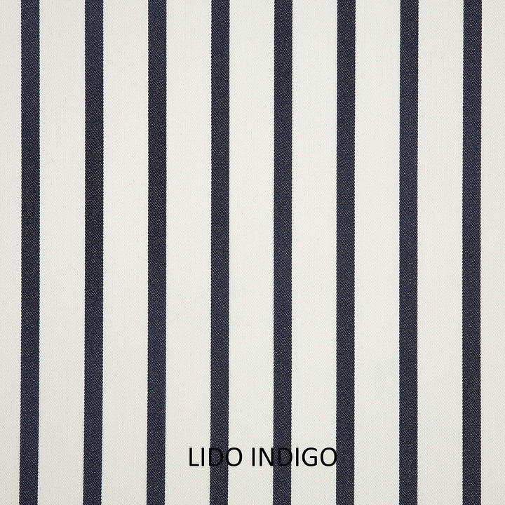 Indigo Indoor/Outdoor Corded Bench Cushion 40 in X 17 I Blue Red White triped - Diamond Home USA