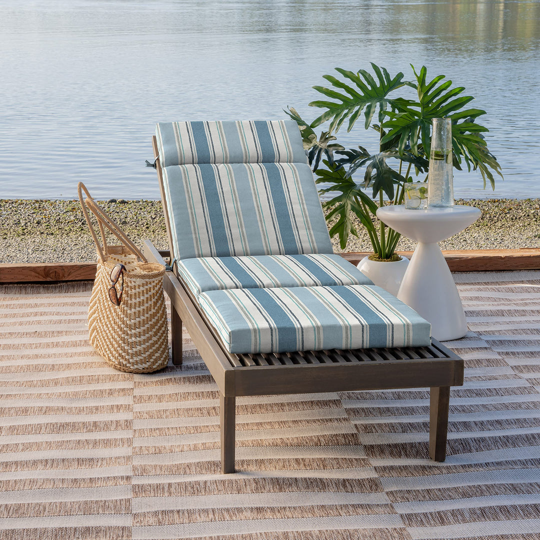 Arden Selections Outdoor Chaise Cushion 1 x 7 Rain-Proof Fade Resistant 7 x - Diamond Home USA