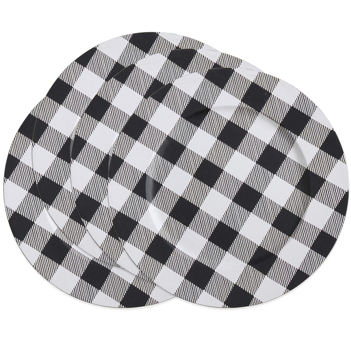 SARO LIFESTYLE Buffalo Plaid Charger Plates (Set of 4) - Diamond Home USA